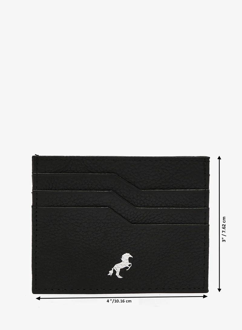Robert Wood  Genuine Leather Horse Logo Card Holder. for Men | Best Price UAE